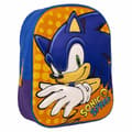 Miniatyrbild 1 av 6: Skolryggsäck 3D Sonic Blå 25 x 31 x 9 cm Orange