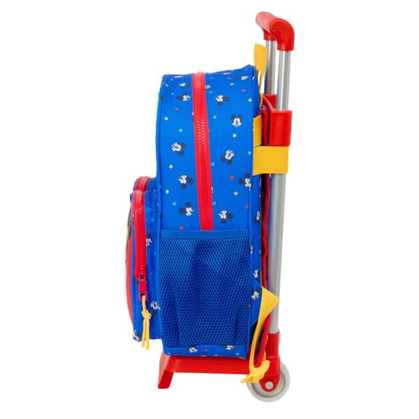 Skolväska med hjul Mickey Mouse Clubhouse Good day Blå 28 x 34 x 10 cm