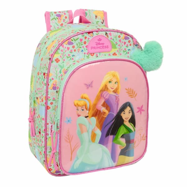 Skolryggsäck Disney Princess Bloom Rosa Aquamarine 26 x 34 x 11 cm