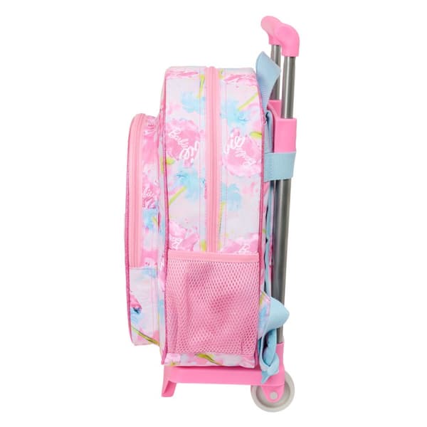 Skolväska med hjul Barbie Painterly Rosa Himmelsblå 26 x 11 x 67 cm 26 x 34 x 11 cm