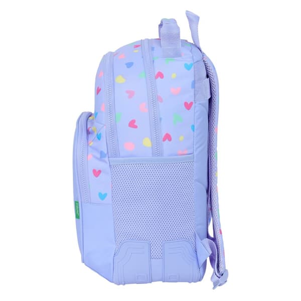 Skolryggsäck Benetton Lila Lila 32 x 42 x 15 cm
