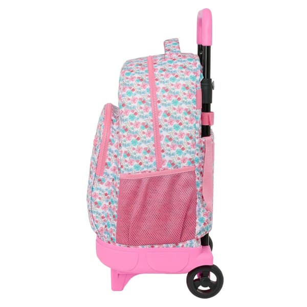 Skolväska med hjul Moos Flores Multicolour 33 x 45 x 22 cm