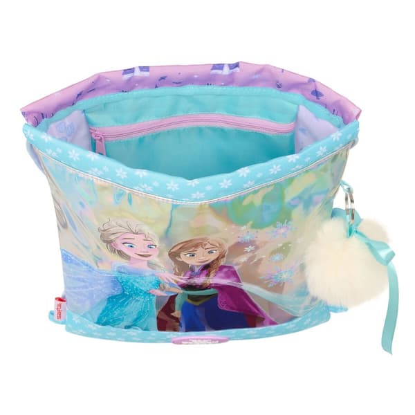 Skopåse med remmar Frozen Cool days Violett Himmelsblå 26 x 34 x 1 cm