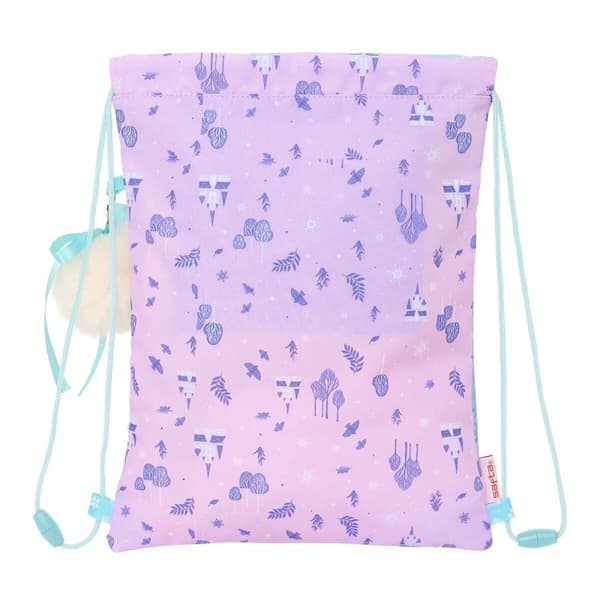 Skopåse med remmar Frozen Cool days Violett Himmelsblå 26 x 34 x 1 cm