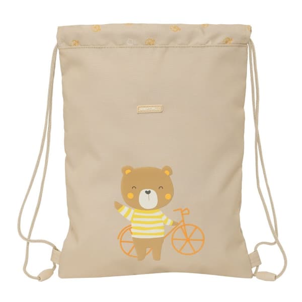 Skopåse med remmar Safta Osito Beige 26 x 34 x 1 cm