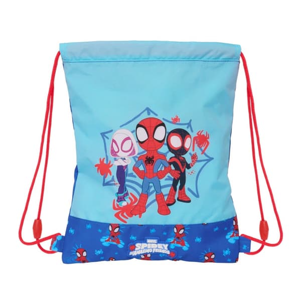 Skopåse med remmar Spidey Blå 26 x 34 x 1 cm