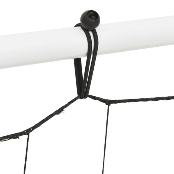 vidaXL fodboldmål med net 184x61x123 cm stål og PE hvid og sort