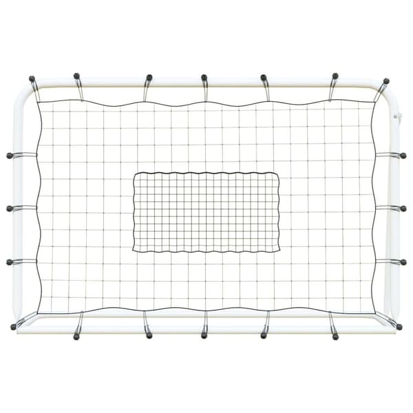 vidaXL Fotbollsmål med nät vit & svart 184x61x123 cm stål & PE