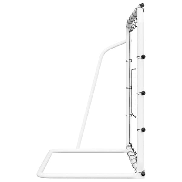 vidaXL Fotbollsmål med nät vit & svart 184x61x123 cm stål & PE