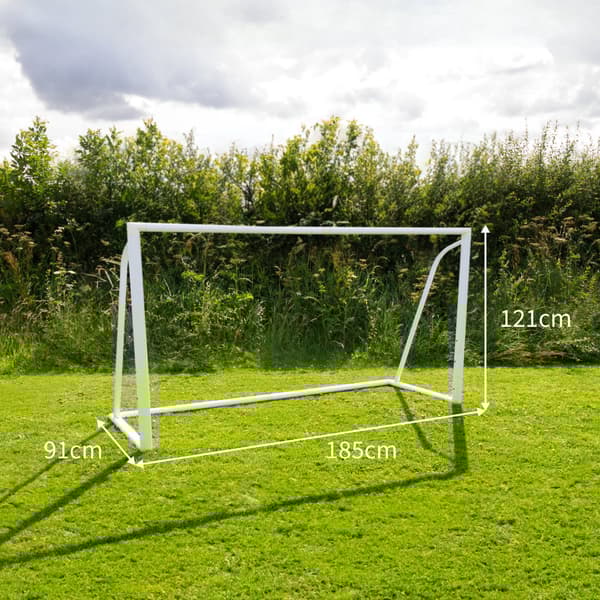 Fodbold Mål Net All Weather PVC Stolper 24 Net Beslag U-Sticks Bærbar Træning Indendørs Udendørs Hurtig montering Målbræt 5 huller Remme og bæretaske