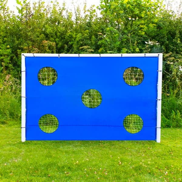 Fodbold Mål Net All Weather PVC Stolper 24 Net Beslag U-Sticks Bærbar Træning Indendørs Udendørs Hurtig montering Målbræt 5 huller Remme og bæretaske