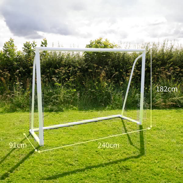 Fodbold Mål Net All Weather PVC Stolper 24 Net Beslag U-Sticks Bærbar Træning Indendørs Udendørs Hurtig montering Målbræt 5 huller Remme og bæretaske