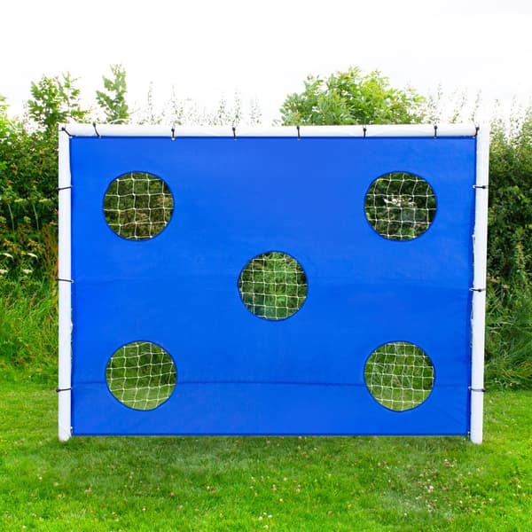 Fodbold Mål Net All Weather PVC Stolper 24 Net Beslag U-Sticks Bærbar Træning Indendørs Udendørs Hurtig montering Målbræt 5 huller Remme og bæretaske