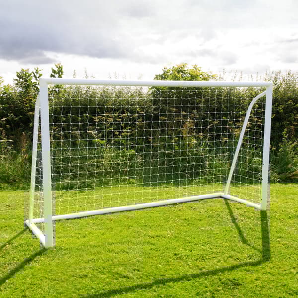 Fodbold Mål Net All Weather PVC Stolper 24 Net Beslag U-Sticks Bærbar Træning Indendørs Udendørs Hurtig montering Målbræt 5 huller Remme og bæretaske
