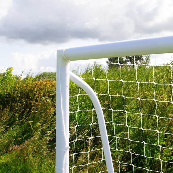 Fodbold Mål Net All Weather PVC Stolper 24 Net Beslag U-Sticks Bærbar Træning Indendørs Udendørs Hurtig montering Målbræt 5 huller Remme og bæretaske