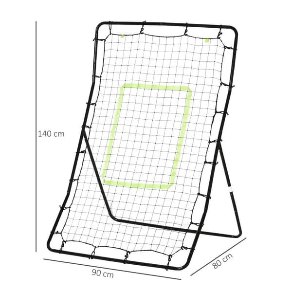Rootz Rebounder Net - Rebounder - Rebound Wall Net - Kickback Net - Svart - 75x126cm