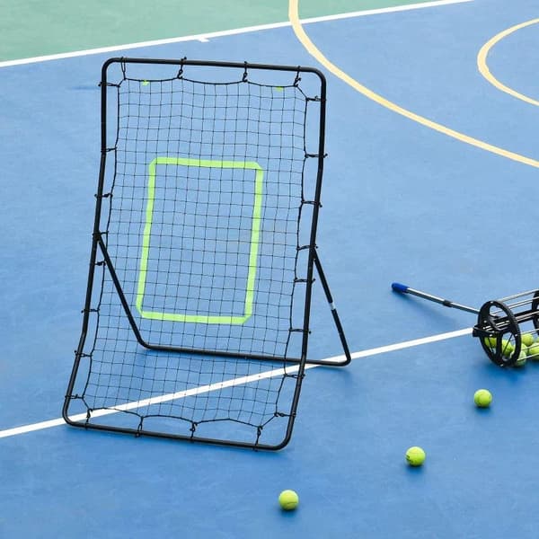 Rootz Rebounder Net - Rebounder - Rebound Wall Net - Kickback Net - Svart - 75x126cm