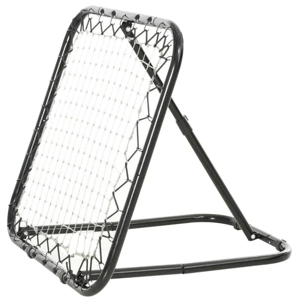 Rootz Rebounder Net - Football Rebounder Net - Foldbart Kickback Goal - Rebound Wall Net - Justerbar - Sort - 78 x 84 x 65-78 cm