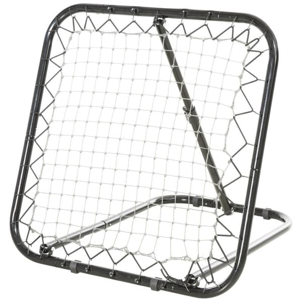 Rootz Rebounder Net - Jalkapallon palautusverkko - Taitettava takapotkumaali - Rebound-seinäverkko - Säädettävä - Musta - 78 x 84 x 65-78 cm