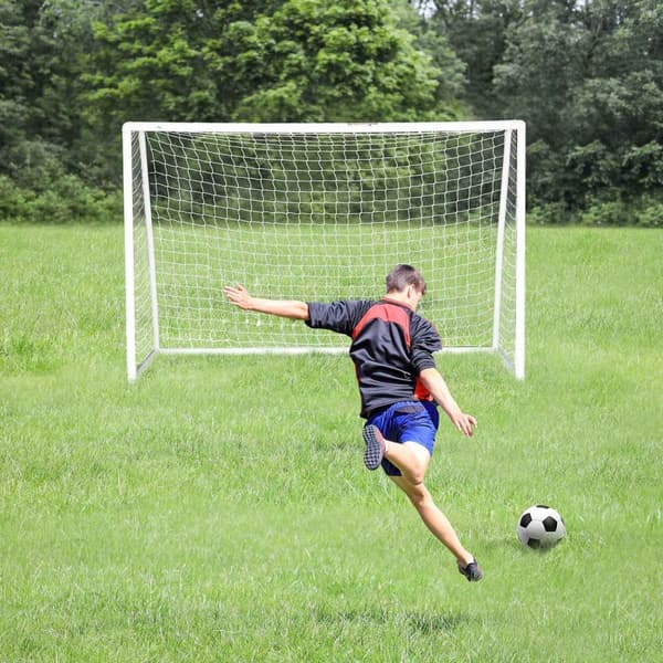 Rootz fodboldmål med net - Fodboldnet - Sportsnet - Hurtig opsætning - PVC -ramme - 240 cm x 90 cm x 180 cm