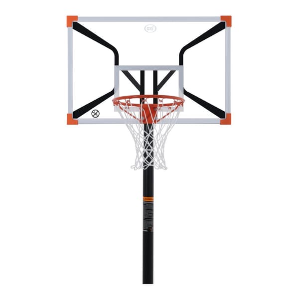 AXI Premium Basketballstang justerbar 230-305 cm Hvid og orange Fra 6 år Let at bevæge sig Udendørs spil