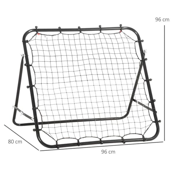Fodbold Rebounder, 96x80x96 cm, Sort