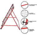 Miniatyrbillede 6 af 9: Fodbold Rebounder, 96x80x96 cm, Rød Sort