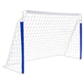 Miniatyrbillede 1 af 6: 243,8 cm x 152,4 cm fodboldmål i baghaven, bærbart net, sammenklappelig metalbase, hurtigt samlet fodboldnet til indendørs og udendørs træning
