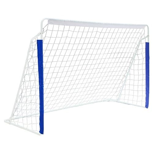243,8 cm x 152,4 cm fodboldmål i baghaven, bærbart net, sammenklappelig metalbase, hurtigt samlet fodboldnet til indendørs og udendørs træning