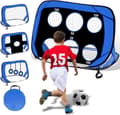 Pikkukuva 1 / 11: Moorle Football Goal 4-in-1 tarkka-ampujakankaalla ja laukulla – lasten harjoitusvälineet, ulkoilu ja jalkapallo