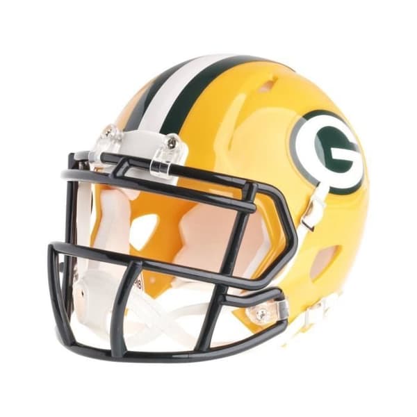 Mini Fotbollshelm - Riddell - NFL Speed - Green Bay Packers - Miniatyrstorlek - 5 tum