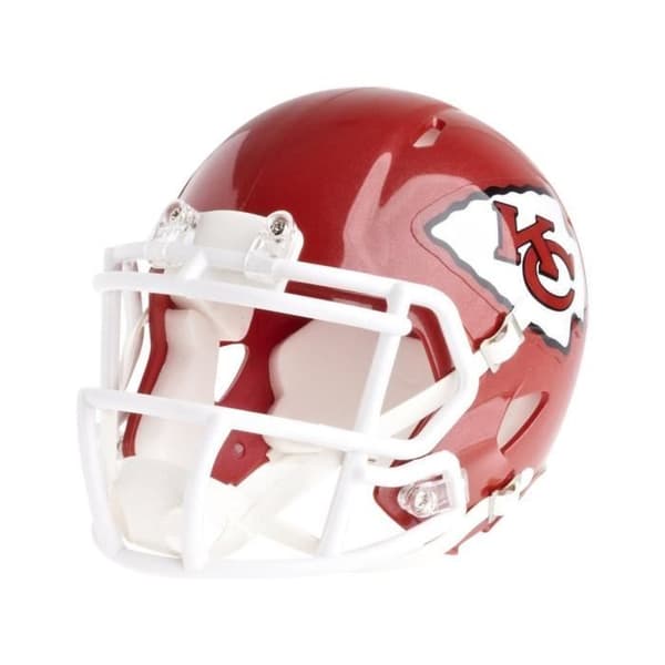 Mini Fotbollshjälm - Riddell - NFL Speed - Kansas City Chiefs - Röd och guld - Storlek 5 tum