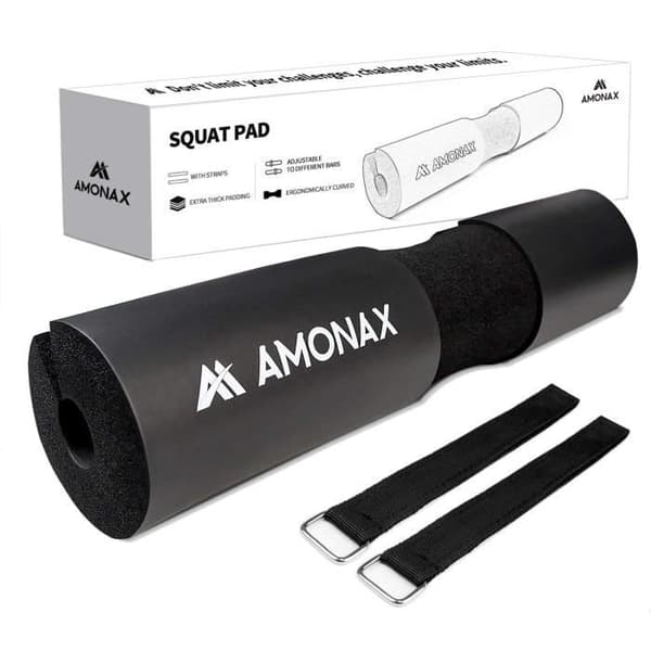 Squatkudde - Amonax - Foam Sleeve - Nack- och Axelstöd - Fitness - Svart