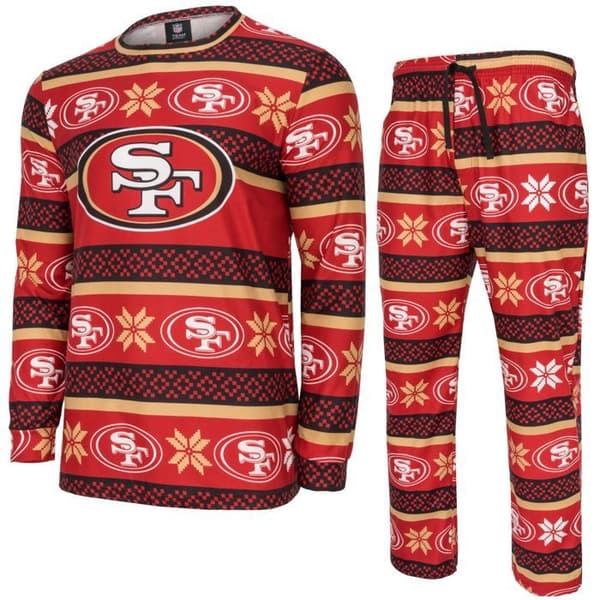 NFL-lagens vinter juls pyjamasensemble skjorta och byxor