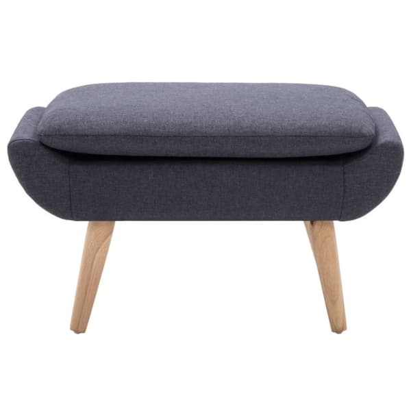 vidaXL Fotpall tyg 73x43x42 cm mörkgrå