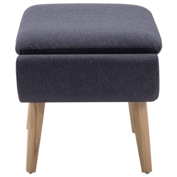 vidaXL Fotpall tyg 73x43x42 cm mörkgrå