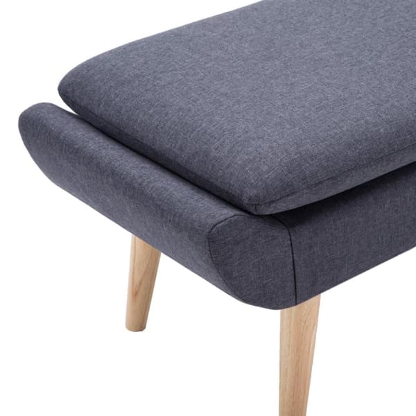 vidaXL Fotpall tyg 73x43x42 cm mörkgrå