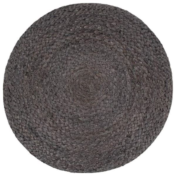 vidaXL Handgjord sittpuff mörkgrå 45x30 cm jute