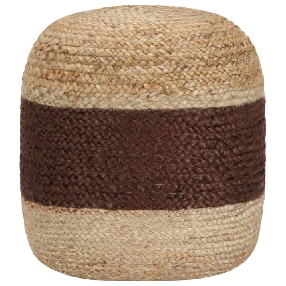 vidaXL Handgjord sittpuff brun 40x45 cm jute
