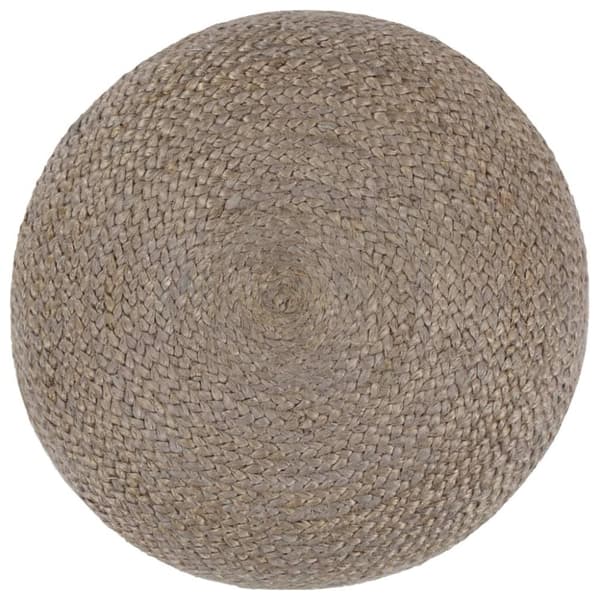 vidaXL Handgjord sittpuff ljusgrå 45x30 cm jute