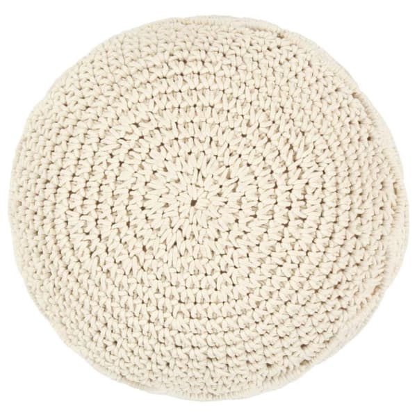 vidaXL Handgjord sittpuff makramé 45x30 cm bomull