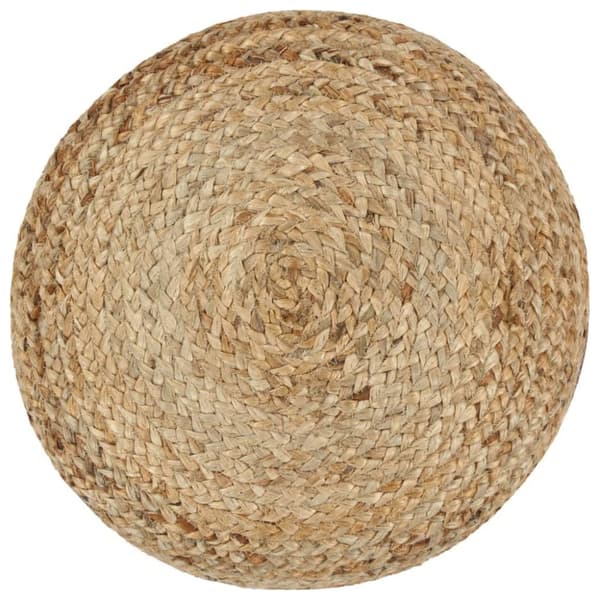 vidaXL Handgjord sittpuff olivgrön 40x45 cm jute