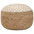 Miniatyrbillede 1 af 3: vidaXL håndlavet puf 45x30 cm jute hvid