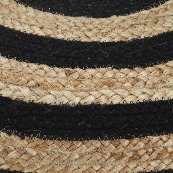 vidaXL håndlavet puf 45 x 30 jute sort