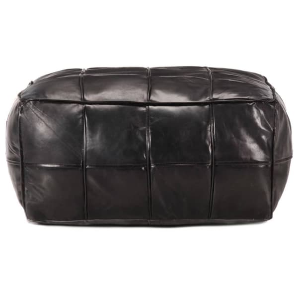 vidaXL Sittpuff svart 60x60x30 cm äkta getskinn