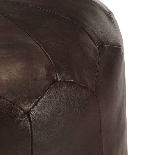 vidaXL Sittpuff mörkbrun 40x35 cm äkta getskinn