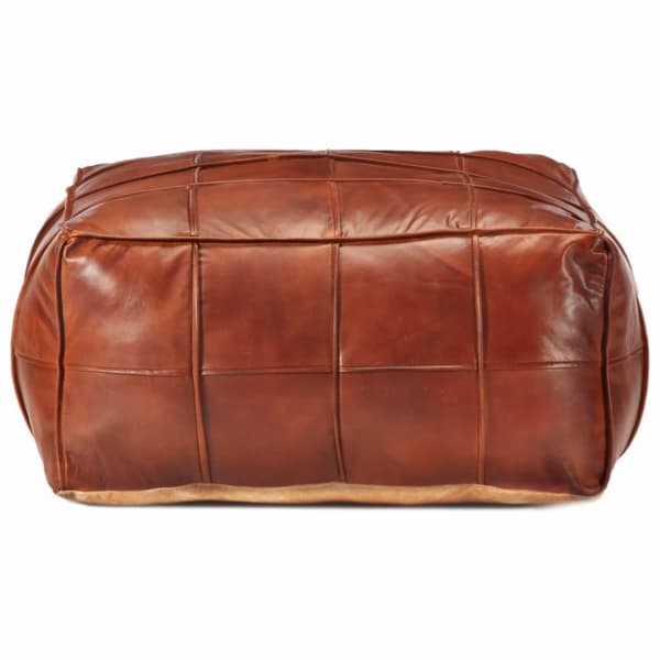 vidaXL Sittpuff brun 60x60x30 cm äkta getskinn