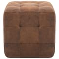 Miniatyrbild 3 av 7: vidaXL Sittpuff 2 st brun 30x30x30 cm konstmocka