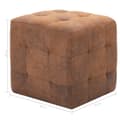 Miniatyrbild 6 av 7: vidaXL Sittpuff 2 st brun 30x30x30 cm konstmocka