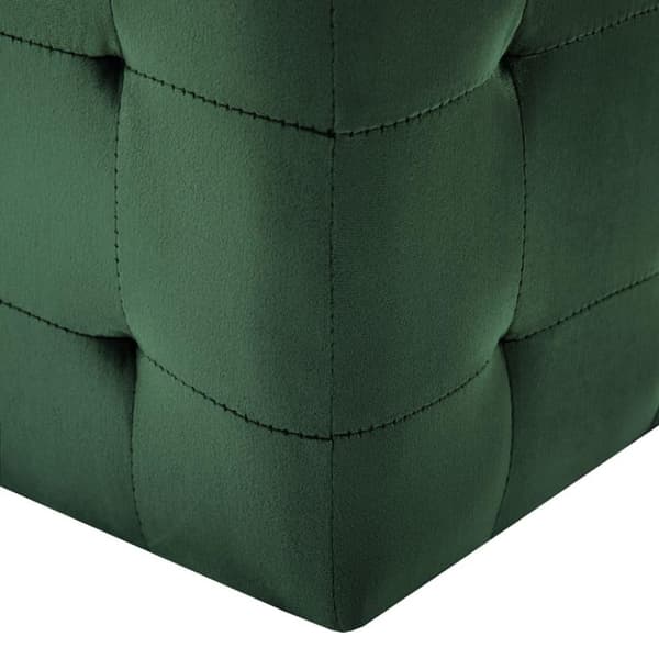 vidaXL puf 2 stk. 30 x 30 x 30 cm fløjlsstof grøn